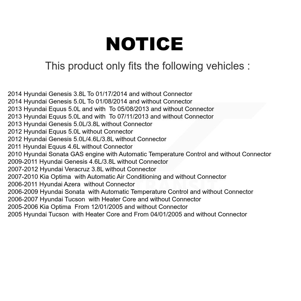 [N/A] Moteur HVAC pour Hyundai Sonata Tucson Veracruz Genesis Kia Optima Azera