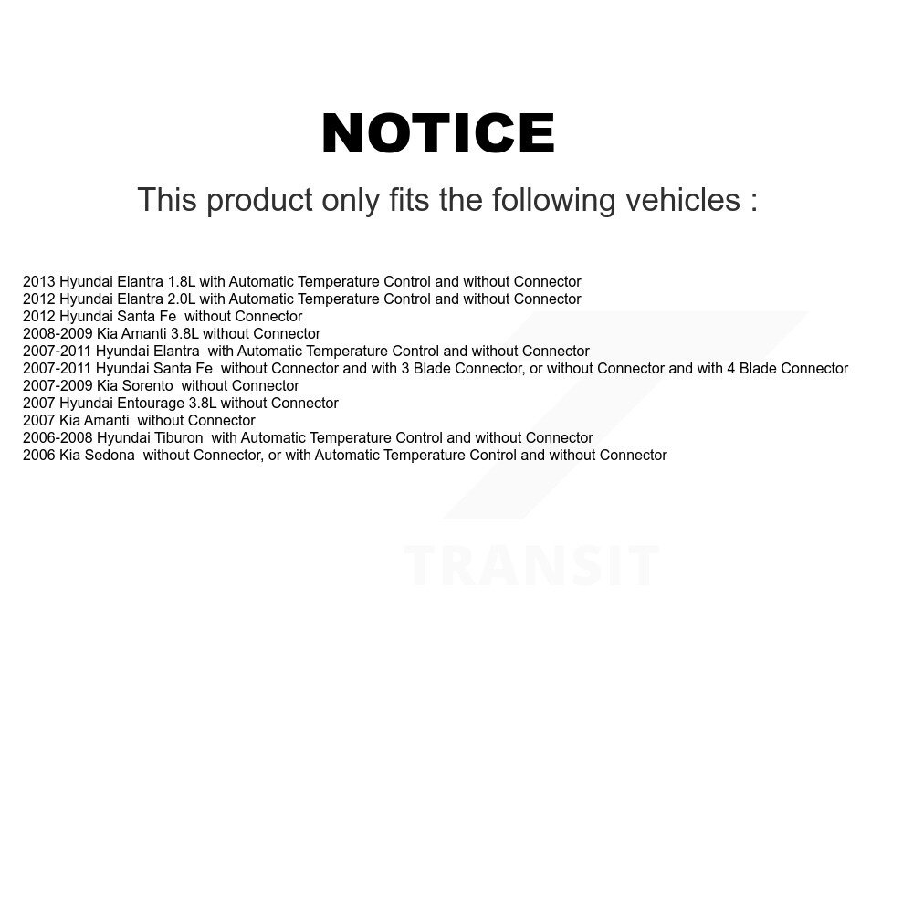 [N/A] Résistor de moteur pour Hyundai Elantra Santa Fe Tucson Kia Tiburon