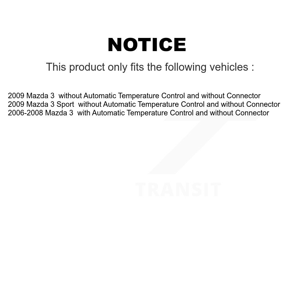 [N/A] Résistor de moteurs pour Mazda 3 Sport SEN-2BMR0597