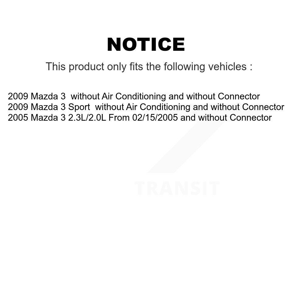 [N/A] Résistance de moteur de ventilateur HVAC pour Mazda 3 Sport SEN-2BMR0601