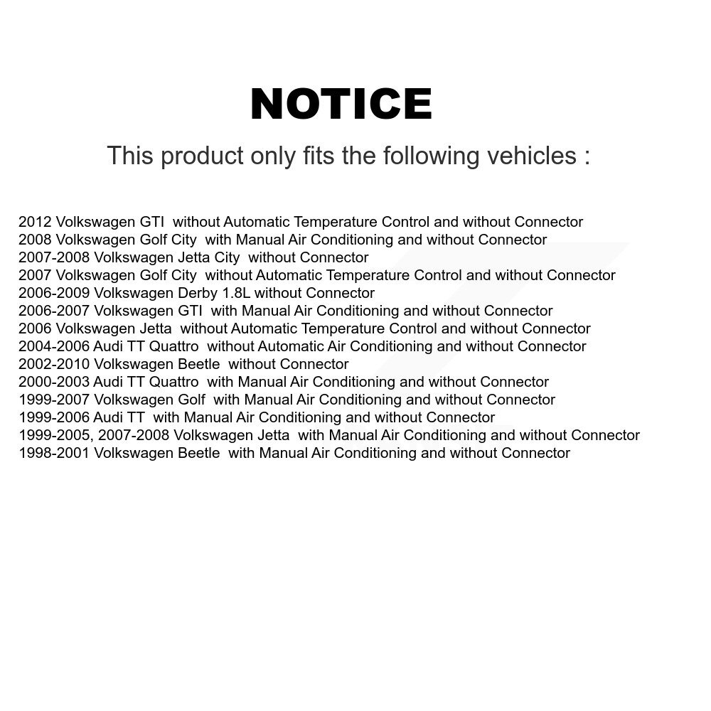 HVAC Blower Motor Resistor For Volkswagen Jetta Golf Beetle City GTI Audi TT image 2