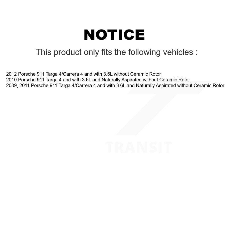 [Front] Plaquettes de frein avant Capteur d'usure pour Porsche 911 w o Rotors en céramique SEN-2BWS0024