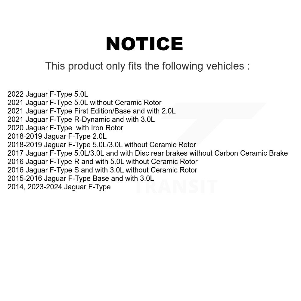 [Arrière] Plaquettes de frein arrière Capteur d'usure pour Jaguar type F SEN-2BWS0055