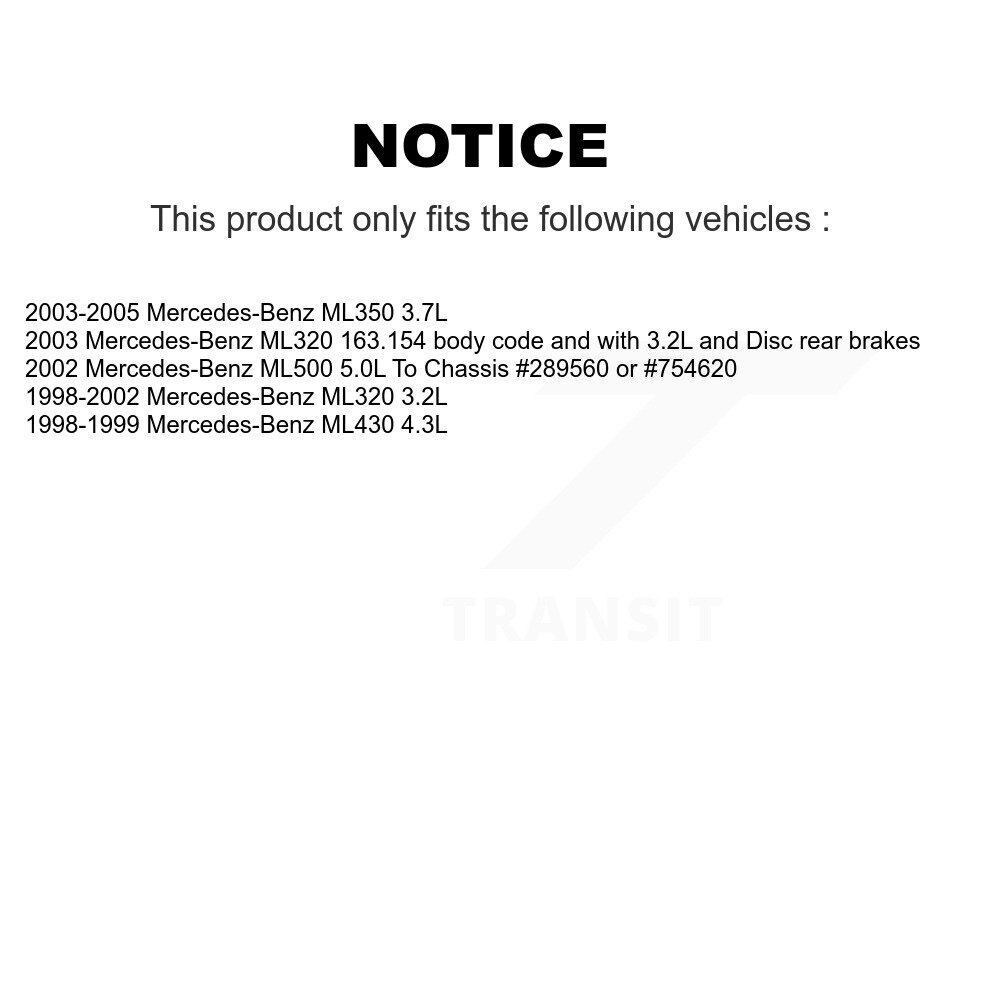 [Arrière] Capteur d'usure des plaquettes de frein pour Mercedes-Benz ML320 ML350 ML500 ML430 SEN-2BWS0106