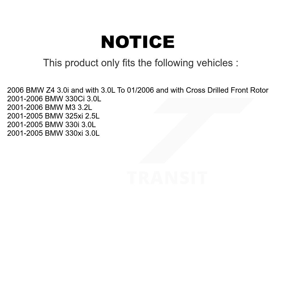 [Front] Plaquettes de frein avant Capteur d'usure pour BMW 330Ci M3 325xi 330i Z4 330xi SEN-2BWS0123