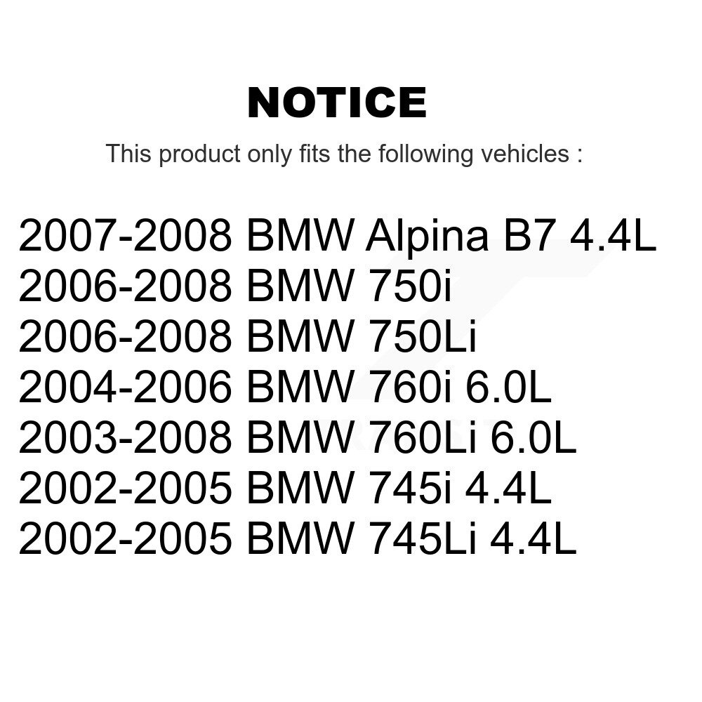 [Arrière] Plaquettes de frein arrière Capteur d'usure pour BMW 750i 750Li 745i 745Li 760Li Alpina B7 760i