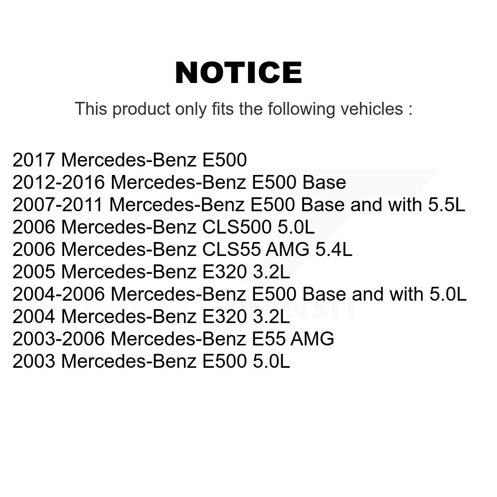 [Front Left] Plaquettes de frein avant gauche Capteur d'usure pour Mercedes-Benz E320 E500 CLS500 E55 AMG