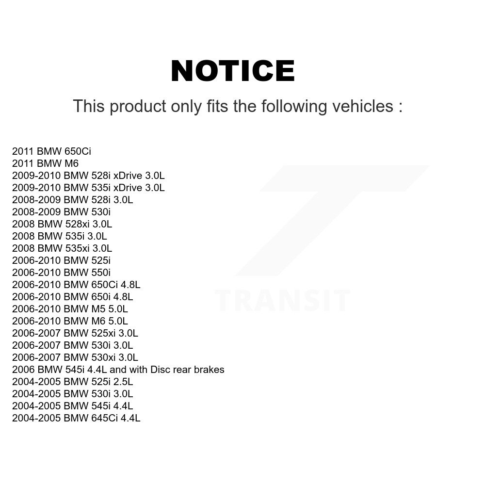 [Front] Plaquettes de frein Capteur d'usure pour BMW 530i 530xi 650i 528i xDrive 525i 535i 645Ci 535xi