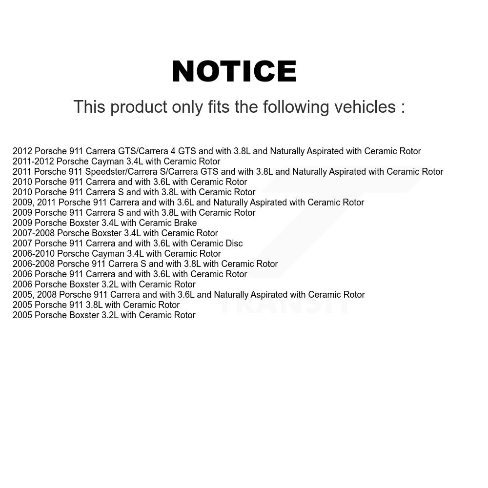 [Avant droite] Plaquettes de frein avant droite pour Porsche 911 Boxster Cayman SEN-2BWS0170