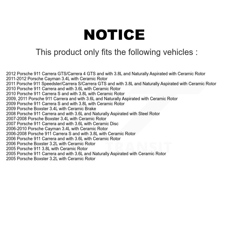 [Front Left] Plaquettes de frein avant gauche Capteur d'usure pour Porsche 911 Boxster Cayman SEN-2BWS0213
