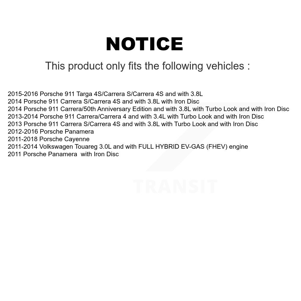 [Front] Plaquettes de frein avant Capteur d'usure pour Porsche Volkswagen Touareg Cayenne 911 Panamera