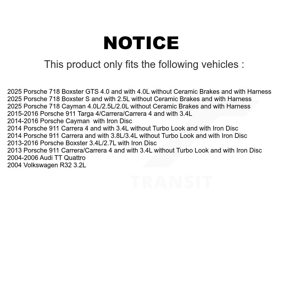 [Front] Plaquettes de frein avant Capteur d'usure pour Porsche 911 718 Cayman Boxster SEN-2BWS0233