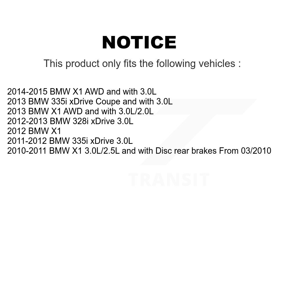 [Front] Plaquettes de frein avant Capteur d'usure pour BMW X1 328i xDrive 335i SEN-2BWS0255