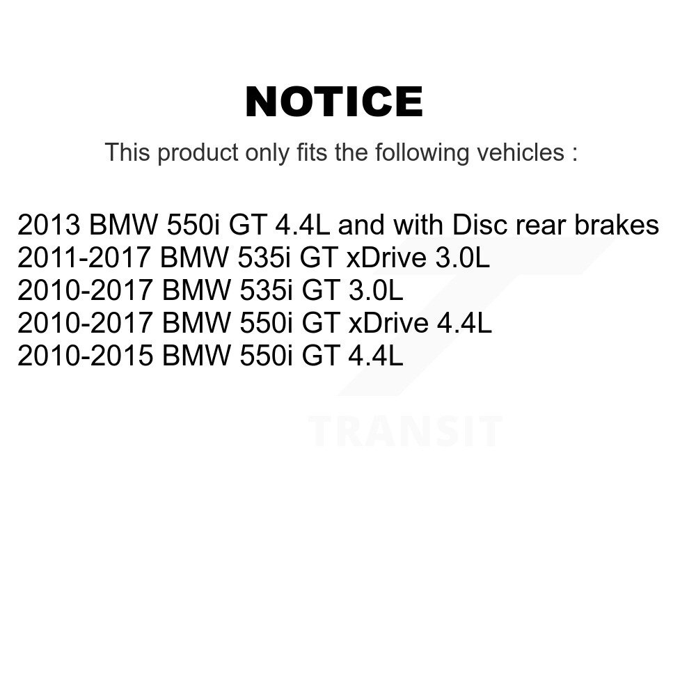 [Arrière] Plaquettes de frein arrière Capteur d'usure pour BMW 535i GT xDrive 550i SEN-2BWS0267