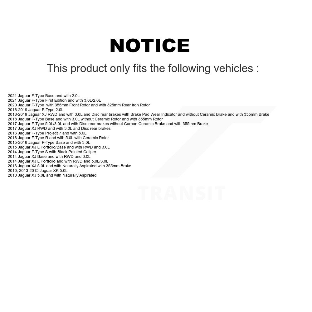[Front] Plaquettes de frein avant Capteur d'usure pour Jaguar type F XJ XK SEN-2BWS0308