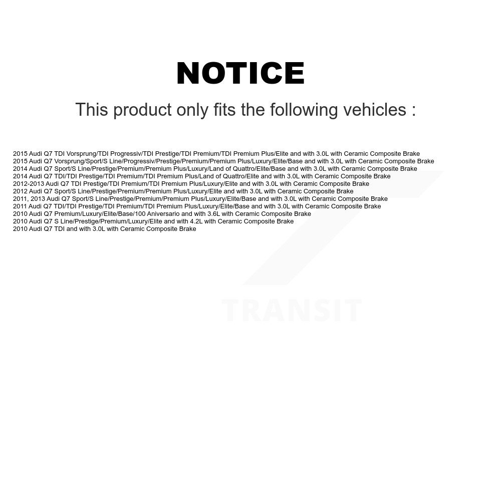 [Front] Plaquettes de frein avant Capteur d'usure pour Audi Q7 avec rotor 420mm SEN-2BWS0348