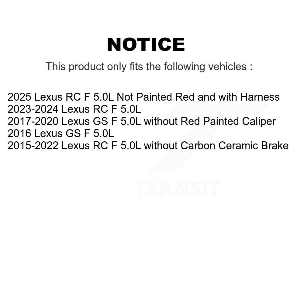 [Arrière] Capteur d'usure des plaquettes de frein arrière pour Lexus RC F GS 5.0L SEN-2BWS0393