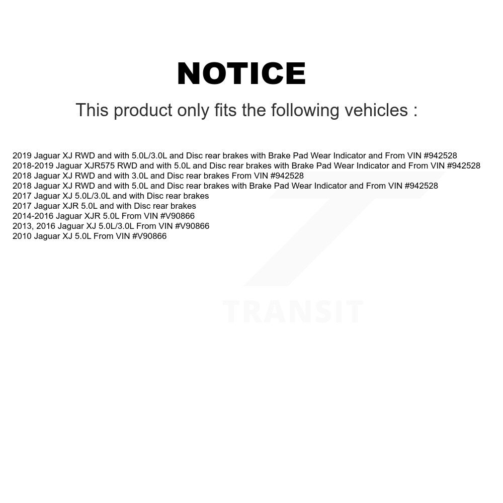 [Arrière] Plaquettes de frein arrière Capteur d'usure pour Jaguar XJ XJR XJR575 SEN-2BWS0419