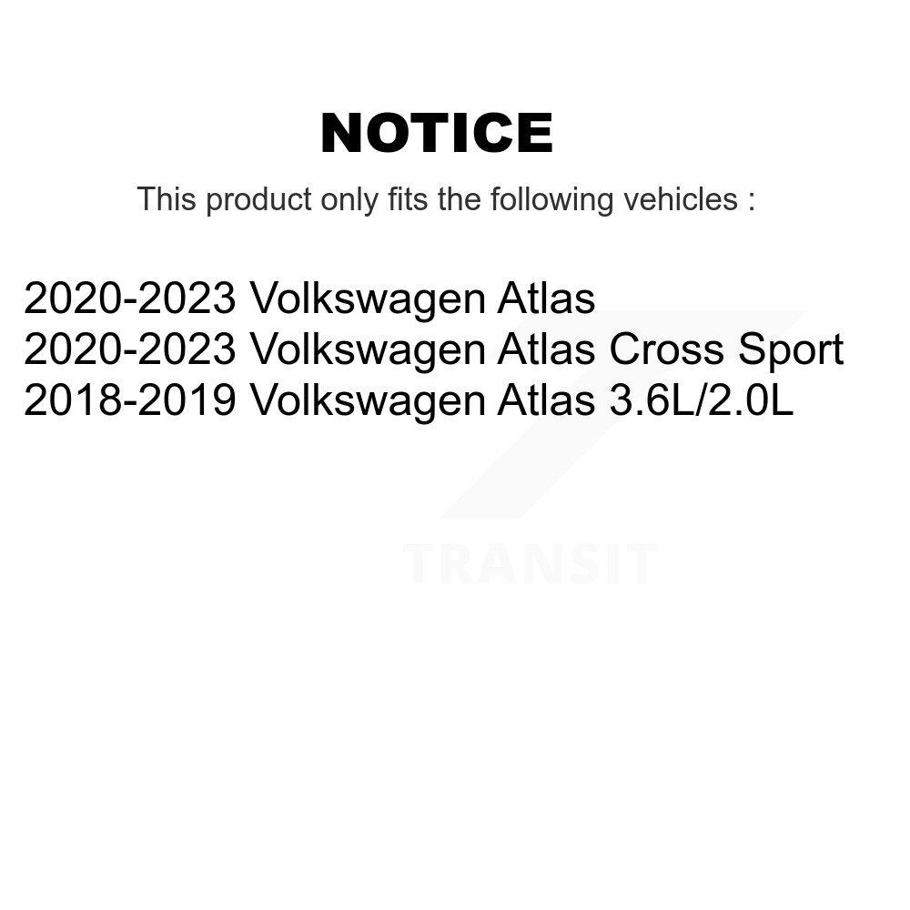 [Front] Plaquettes de frein avant Capteur d'usure pour 2018-2019 Volkswagen Atlas 3.6L 2.0L