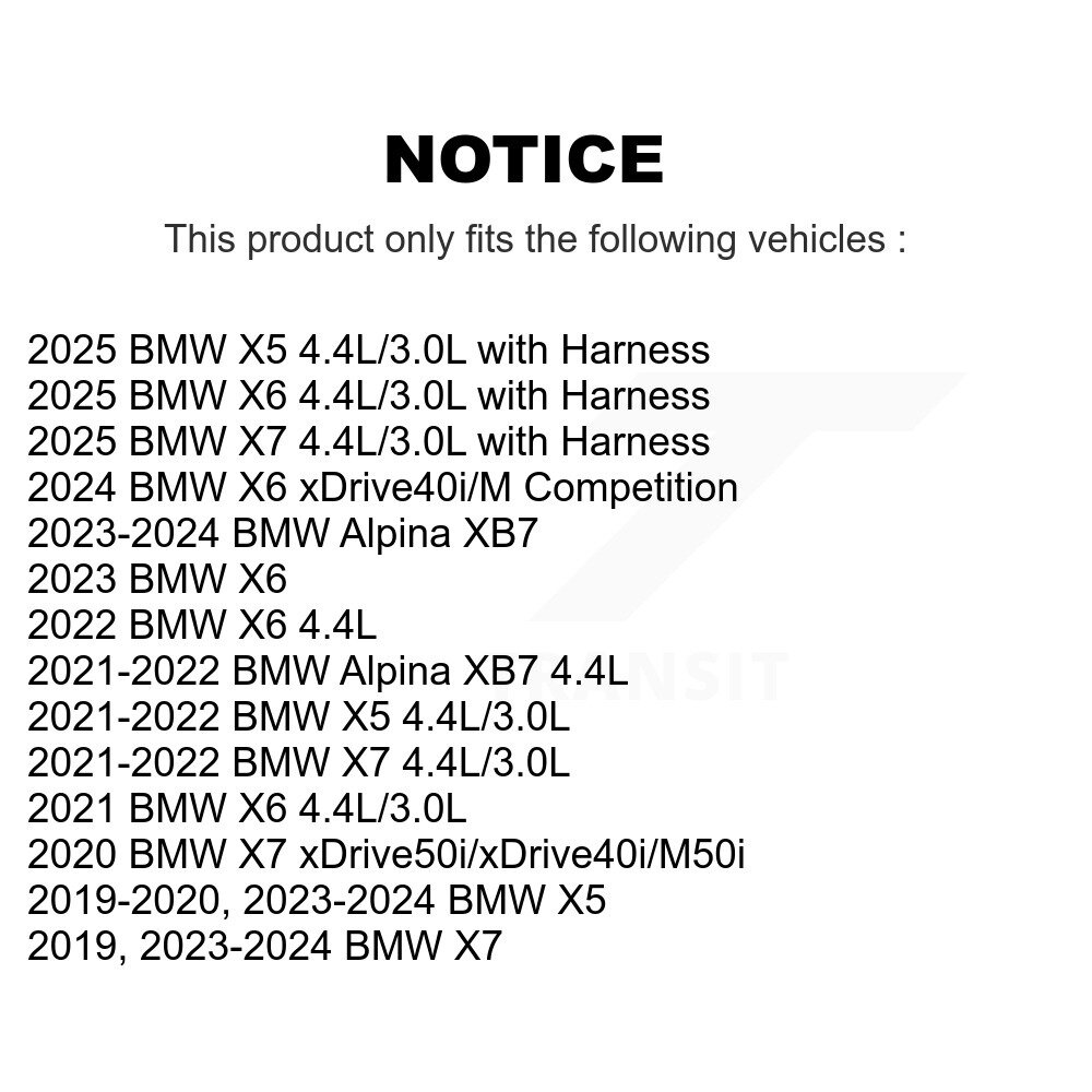 [Arrière] Capteur d'usure des plaquettes de frein arrière pour BMW X5 X7 X6 Alpina XB7 SEN-2BWS0454