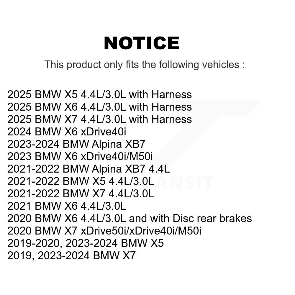 [Front] Plaquettes de frein avant Capteur d'usure pour BMW X5 X7 X6 Alpina XB7 SEN-2BWS0455