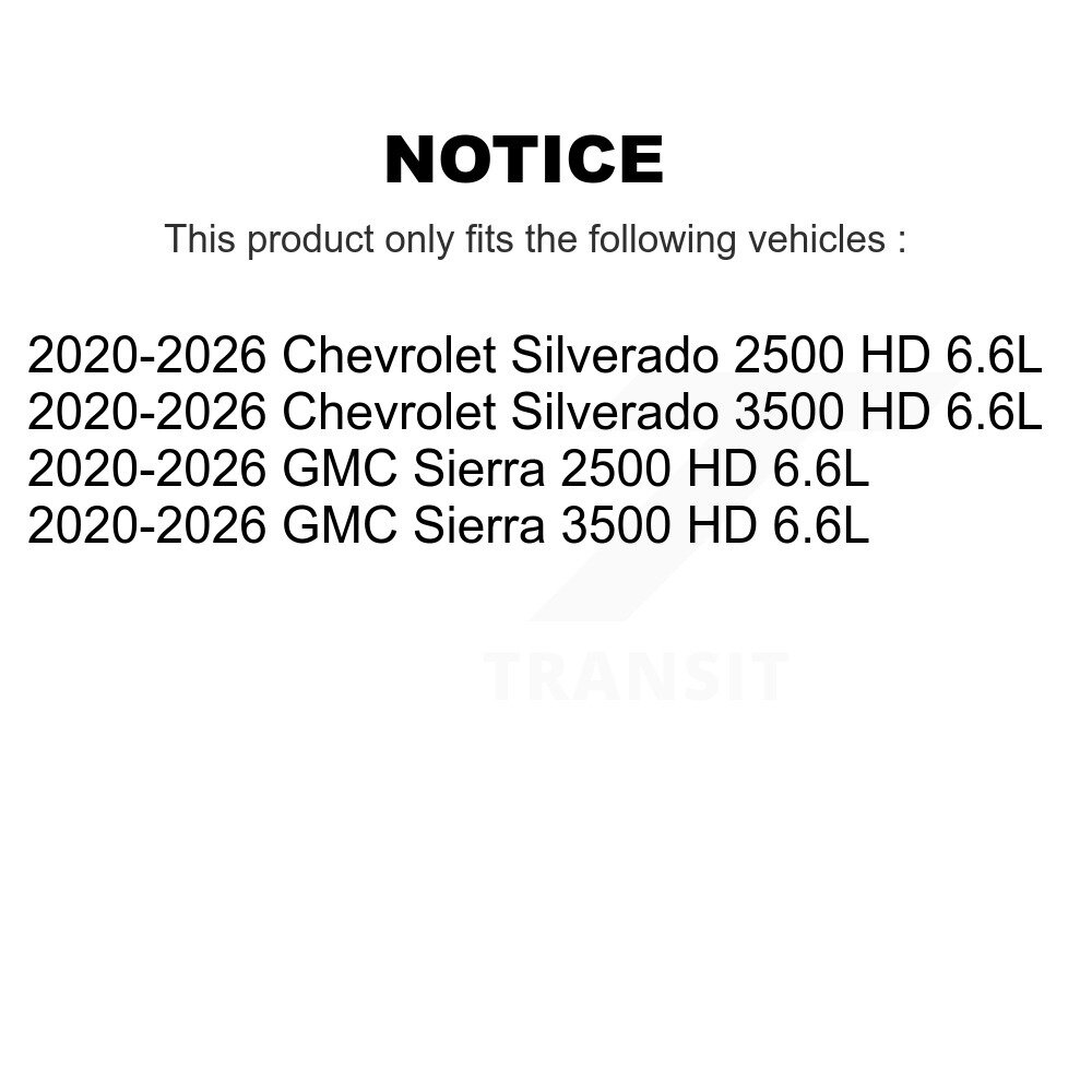 [Front] Plaquettes de frein avant Capteur d'usure pour GMC Chevrolet Sierra 2500 HD Silverado 3500