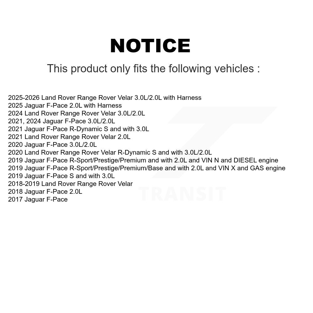 [Front] Plaquettes de frein Capteur d'usure pour Jaguar F-Pace Land Rover Range Velar SEN-2BWS0481