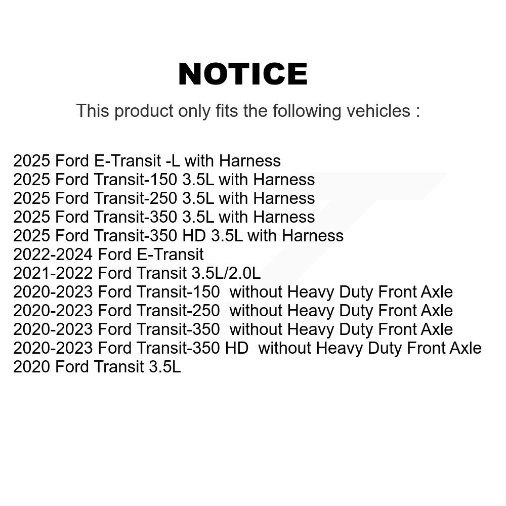 [Front] Plaquettes de frein avant Capteur d'usure pour Ford Transit-250 Transit-350 Transit-150 HD