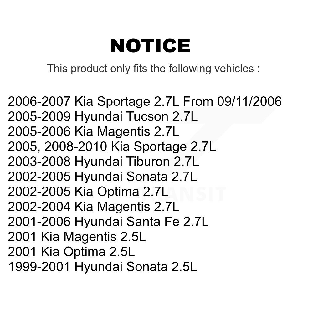 [N/A] Capteur de position Camshaft pour Hyundai Tucson Kia Sportage Santa Fe Tiburon
