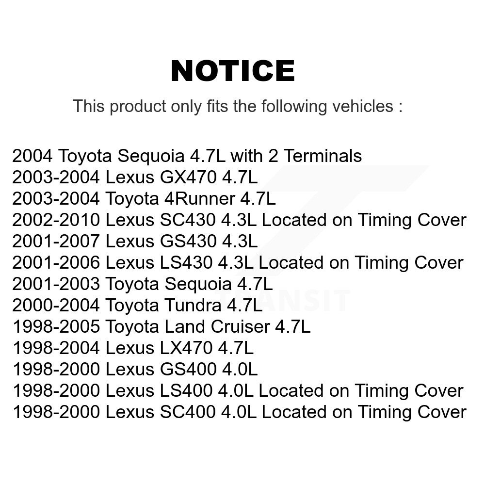 [N/A] Capteur de position Camshaft pour Toyota Tundra 4Runner Lexus SC430 Sequoia