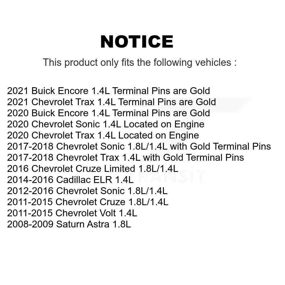 [N/A] Capteur de température du refroidisseur moteur pour Chevrolet Cruze Sonic Trax Limited Volt