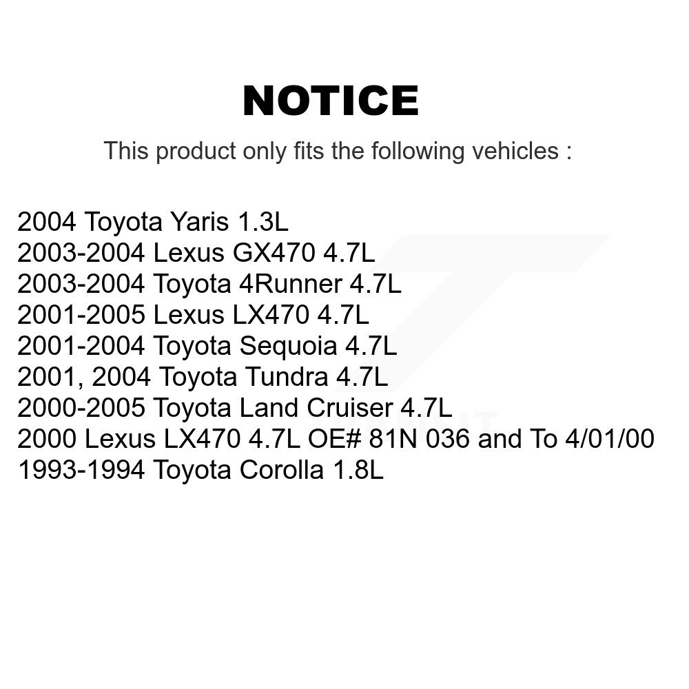 [N/A] Capteur d'allumage (détonation) pour Toyota 4Runner Tundra Sequoia Corolla