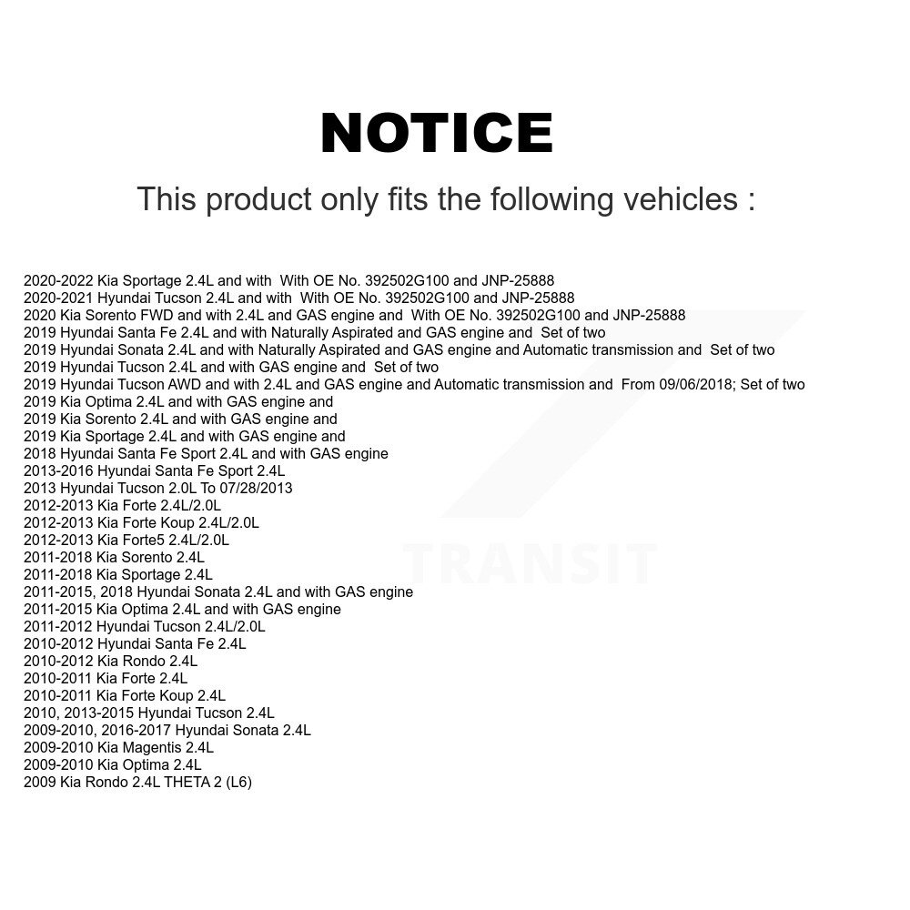 [N/A] Capteur d'allumage (détonation) pour Hyundai Kia Sorento Tucson Santa Fe Sport
