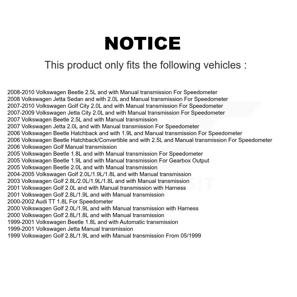 [N/A] Capteur de vitesse pour Volkswagen Golf City Jetta Beetle Audi TT SEN-2VSS0019