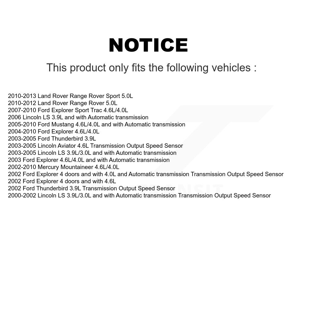 [N/A] Capteur de vitesse du véhicule pour Ford Mustang Explorer Sport Trac Land Rover Range LS