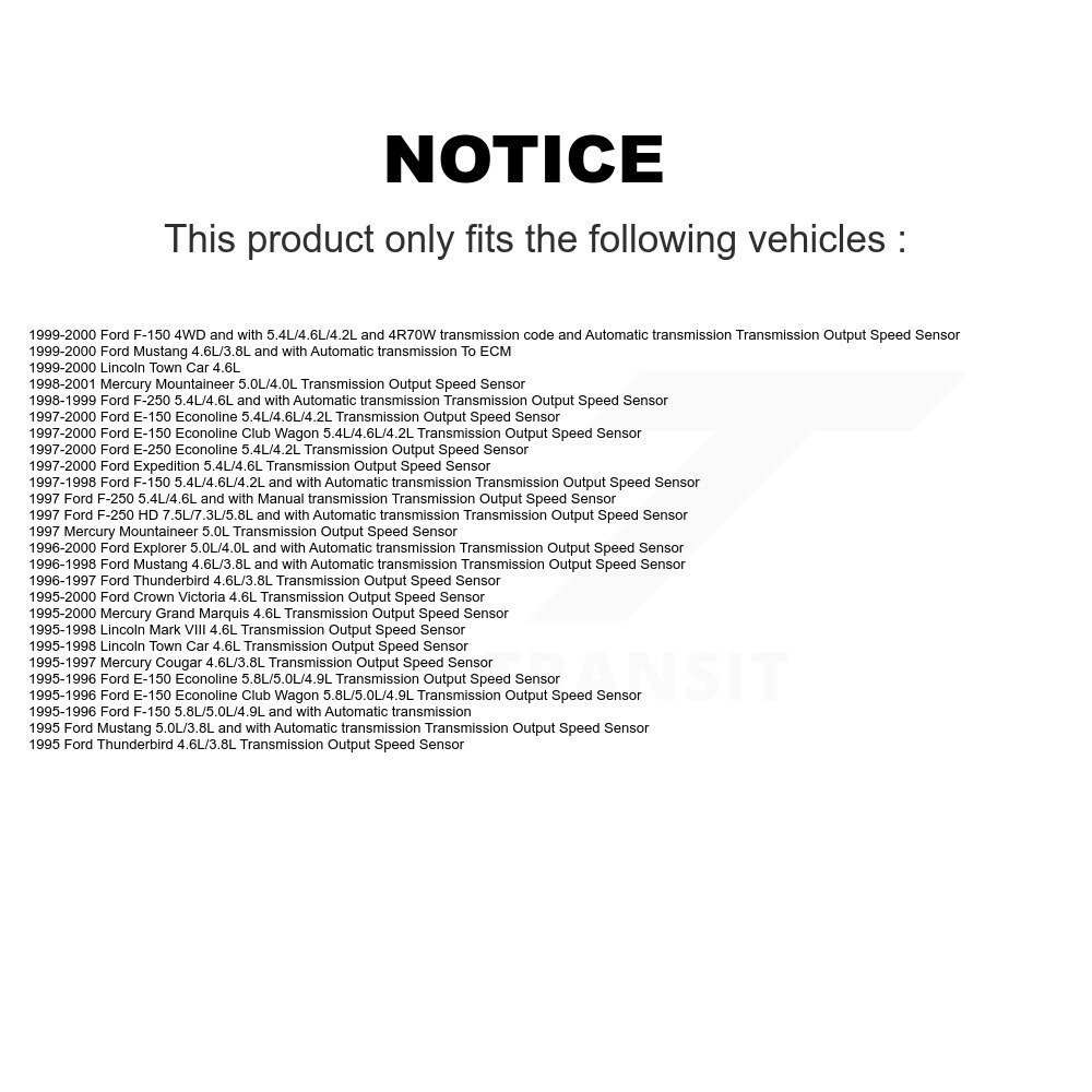 [N/A] Capteur de vitesse du véhicule pour Ford F-150 Mustang Explorer F-250 HD Mercury Lincoln