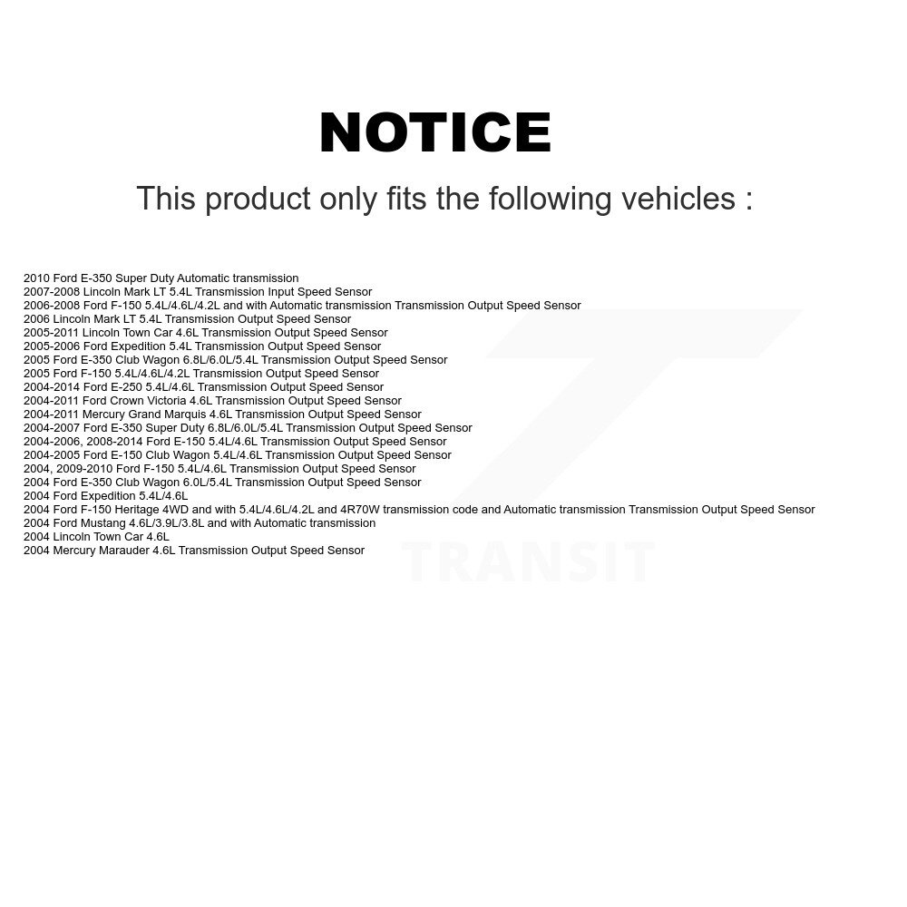 [N/A] Capteur de vitesse pour Ford F-150 E-250 E-350 Super Duty E-150 Lincoln Crown Victoria