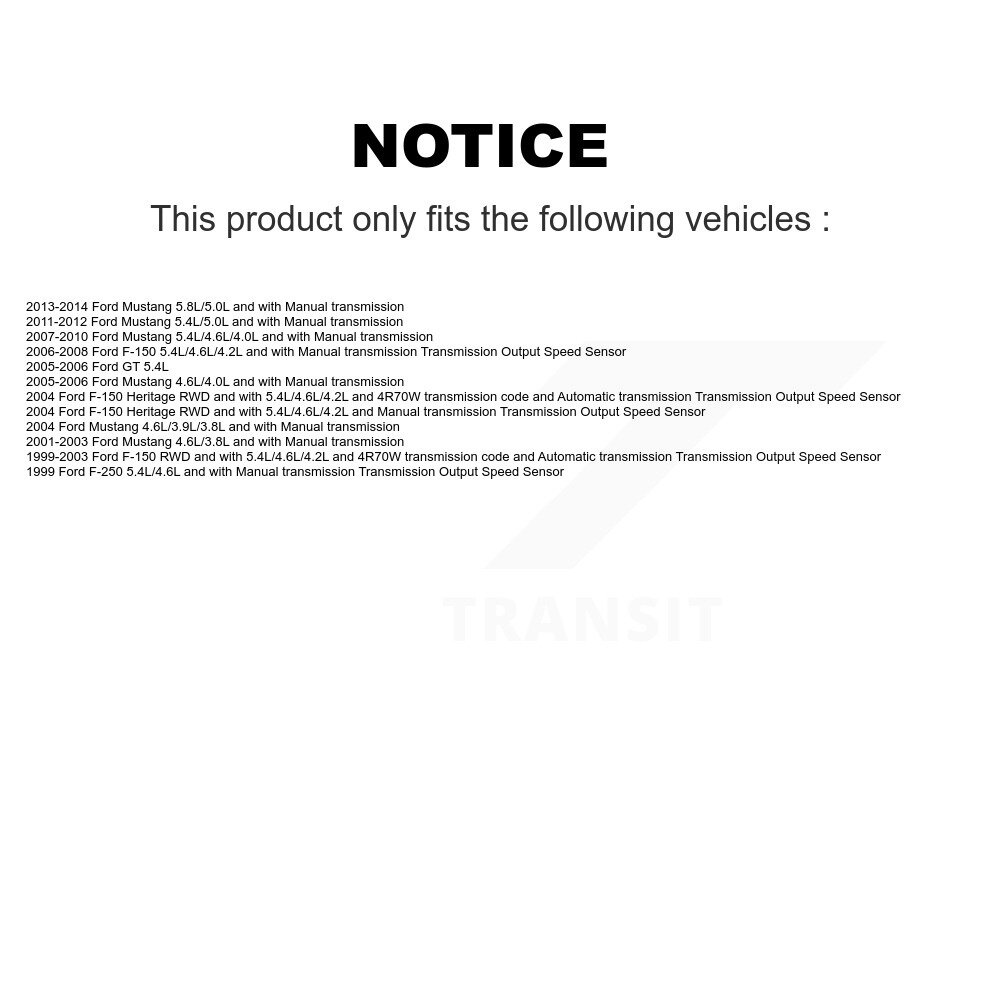 [N/A] Capteur de vitesse du véhicule pour Ford F-150 Mustang Heritage GT F-250 SEN-2VSS0065