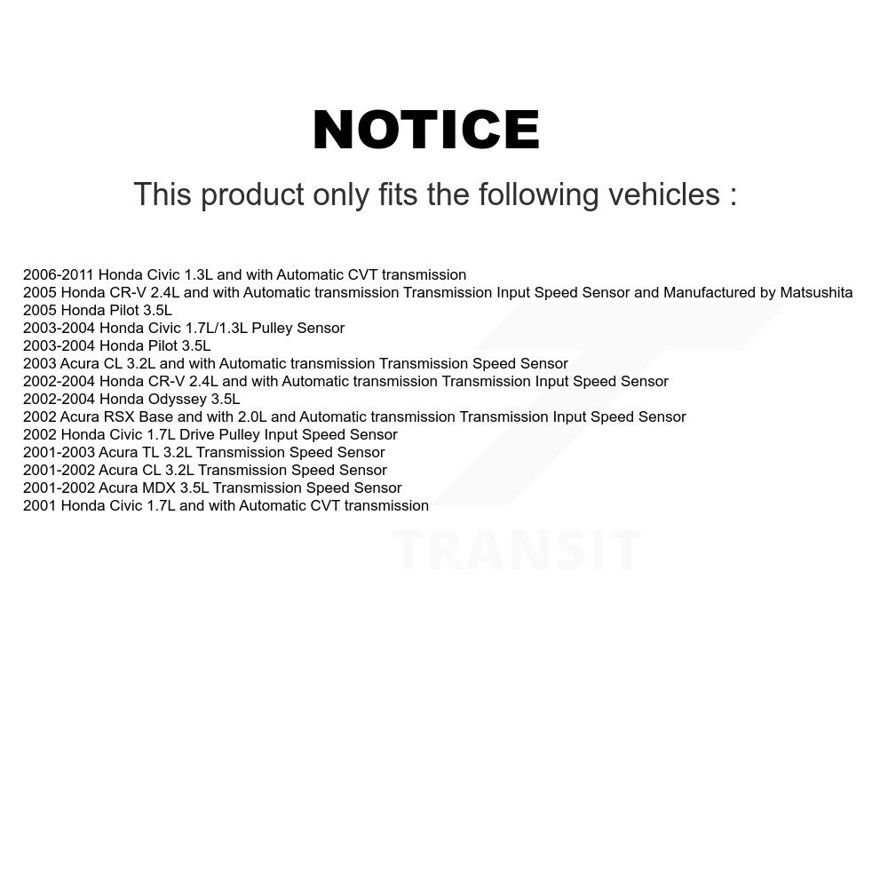 [N/A] Capteur de vitesse pour Honda Civic CR-V Odyssey Acura Pilot TL RSX MDX CL Insight