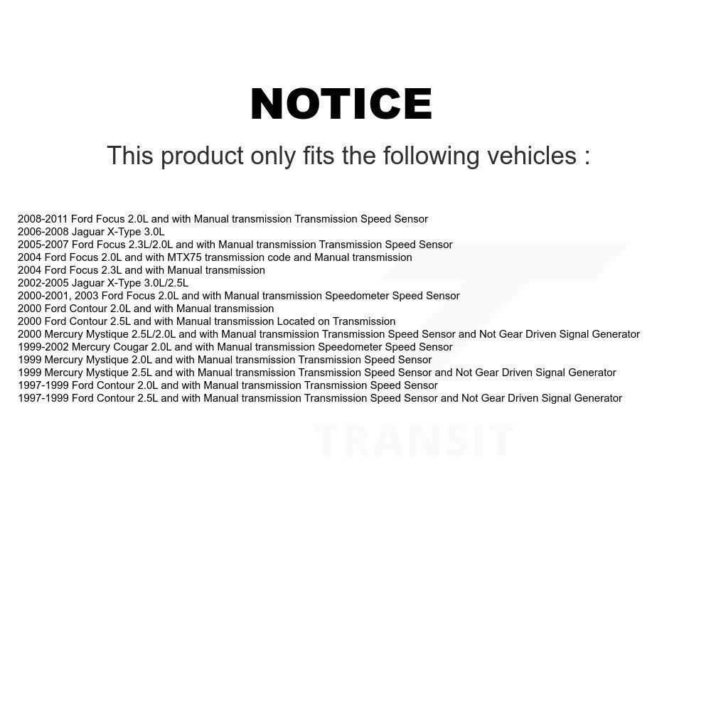 [N/A] Capteur de vitesse du véhicule pour Ford Focus Mercury Contour Cougar Mystique SEN-2VSS0097