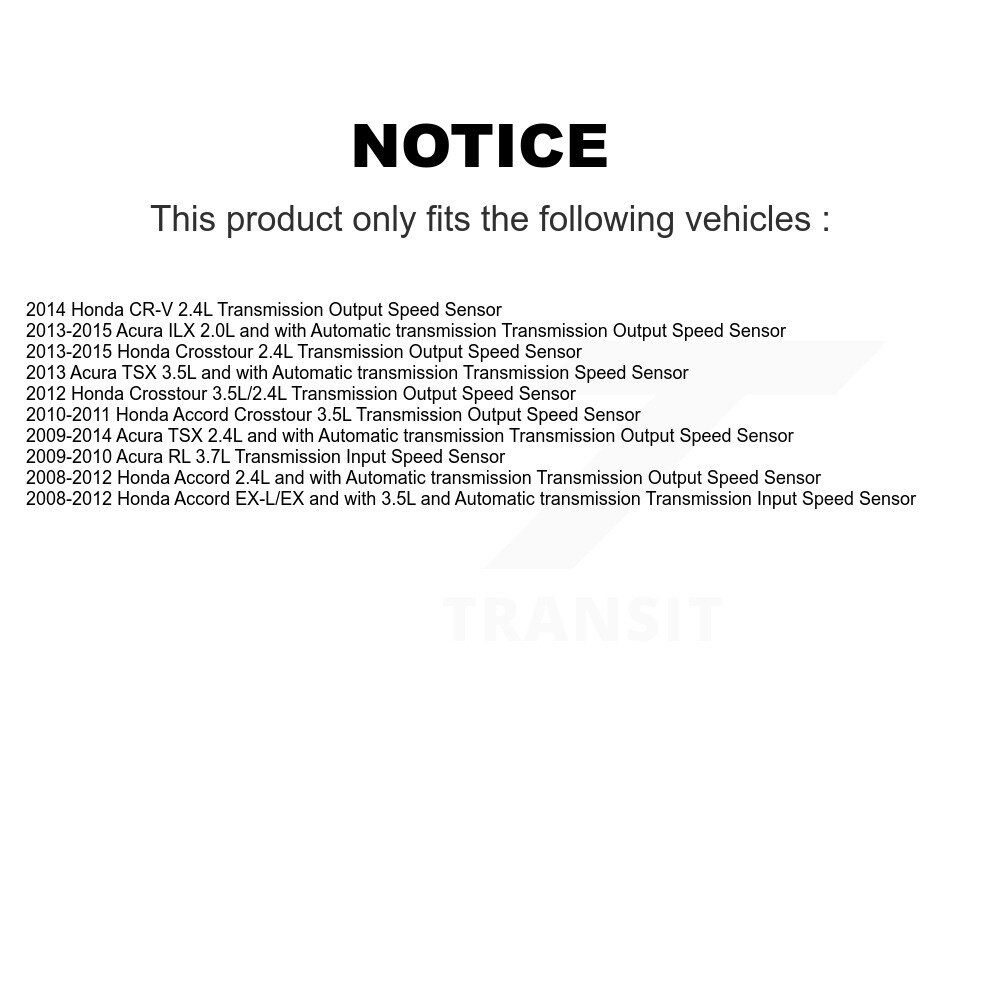 [N/A] Capteur de vitesse du véhicule pour Honda Accord CR-V Acura TSX ILX Crosstour RL