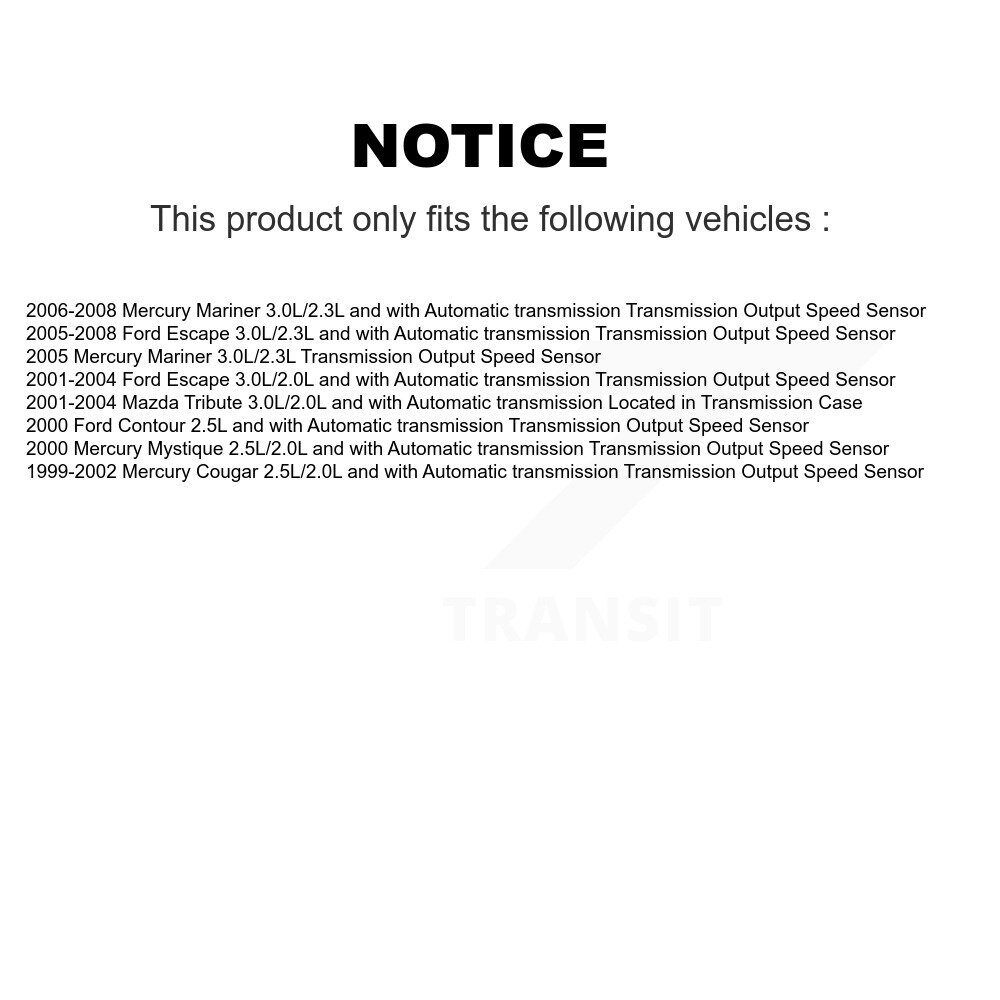[N/A] Capteur de vitesse du véhicule pour Ford Escape Mazda Hommage Mercury Cougar Mariner