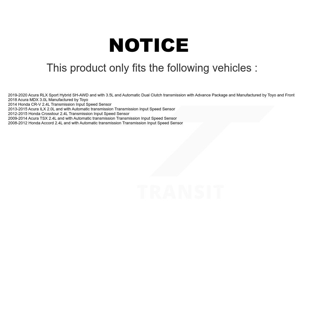 [N/A] Capteur de vitesse du véhicule pour Honda Accord CR-V Acura MDX TSX ILX Crosstour RLX