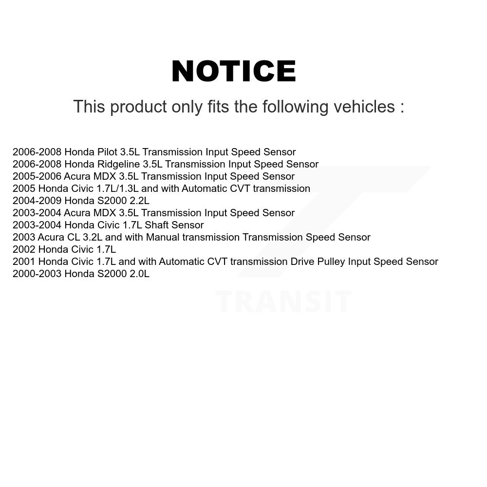 [N/A] Capteur de vitesse pour Honda Civic Ridgeline Pilot Acura MDX S2000 CL SEN-2VSS0123