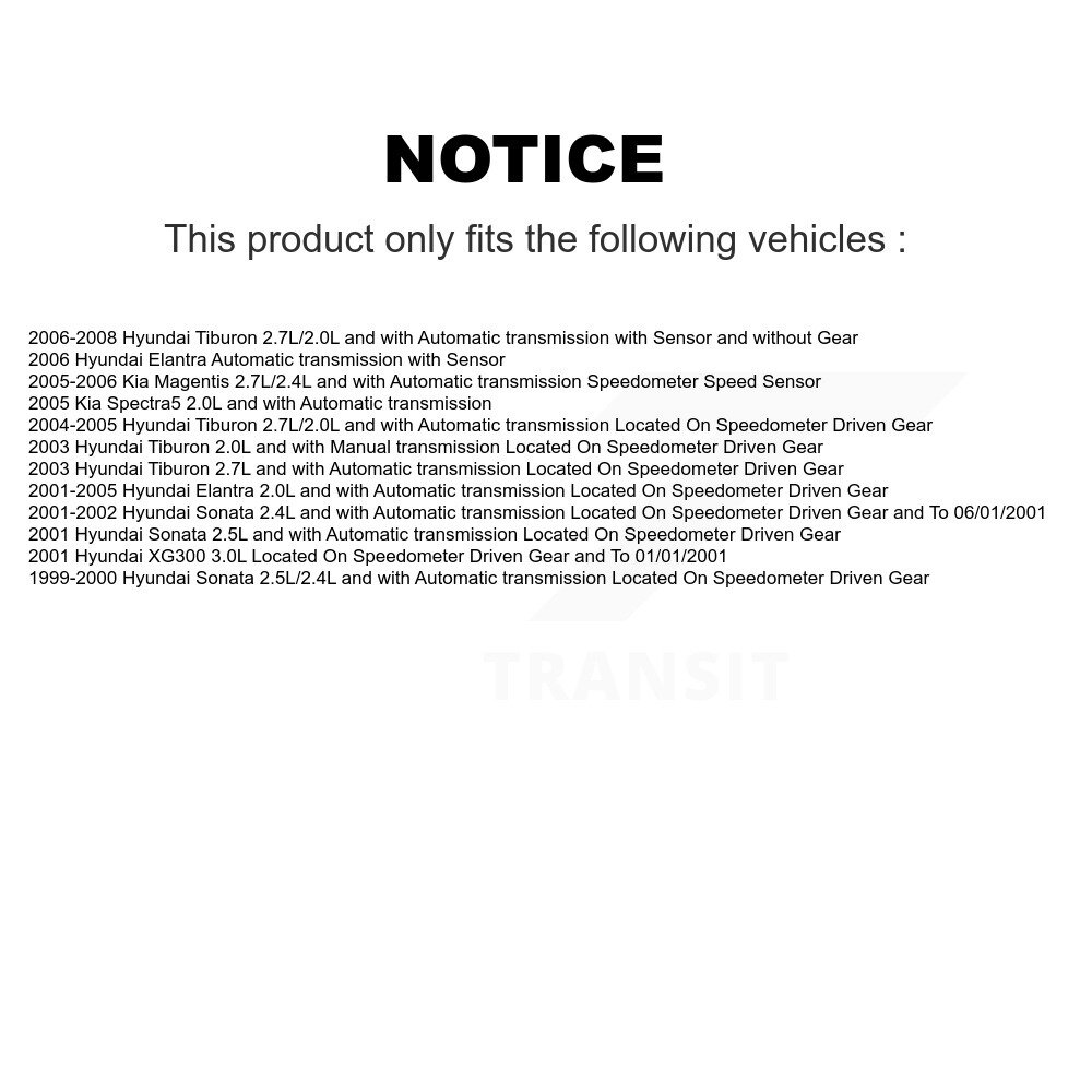 [N/A] Capteur de vitesse du véhicule pour Hyundai Elantra Tiburon Sonata XG300 Kia Magentis