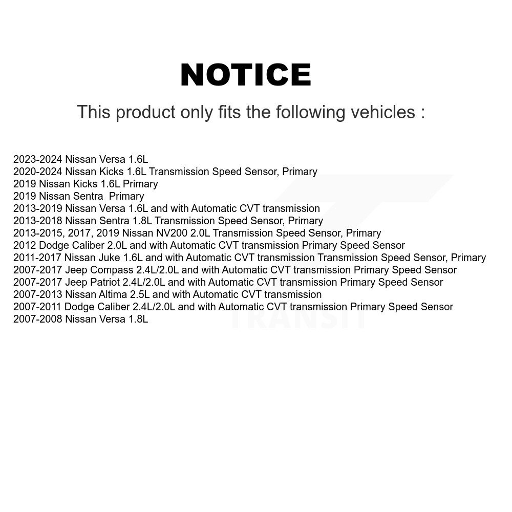 [N/A] Capteur de vitesse du véhicule pour Jeep Patriot Compass Dodge Caliber Révolution primaire