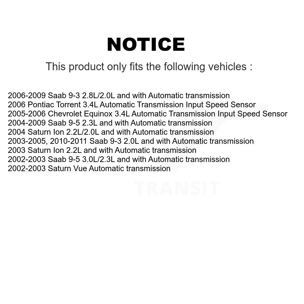 [N/A] Capteur de vitesse du véhicule pour Chevrolet Equinox Pontiac Torrent Saturn Ion Vue