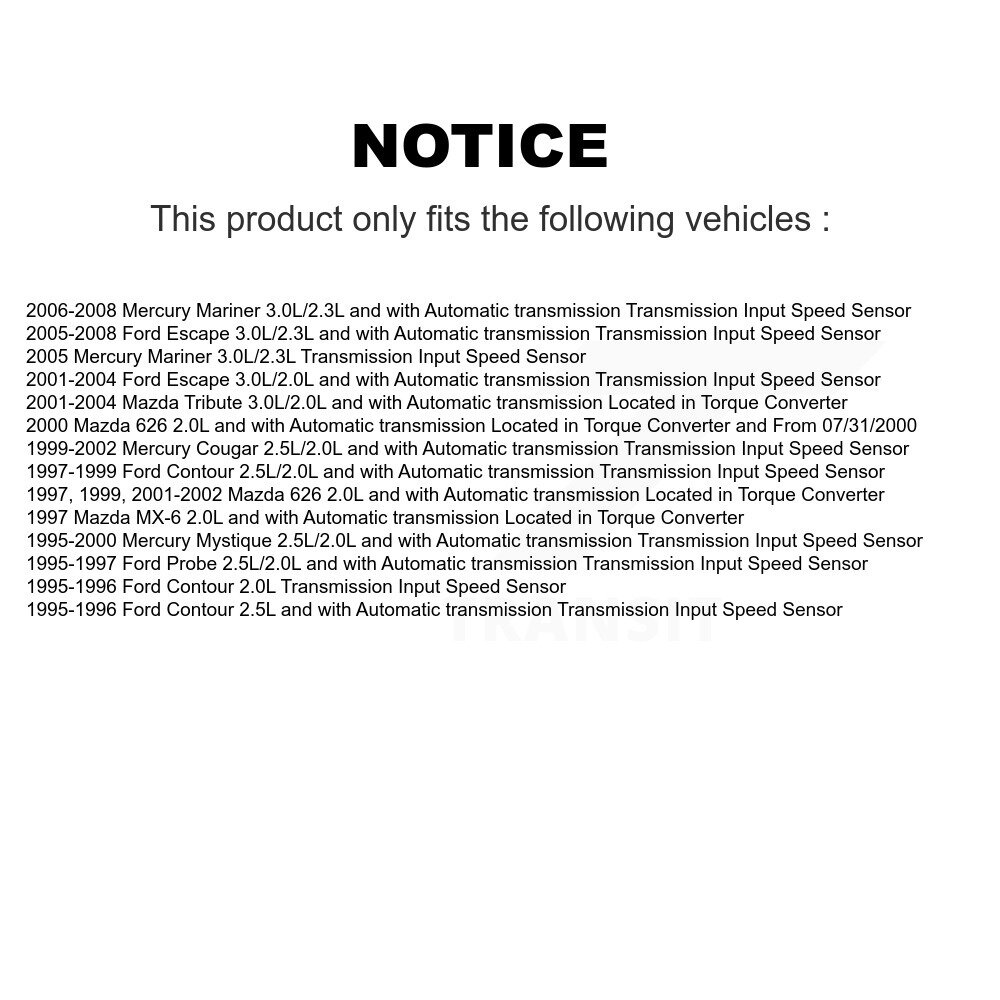 [N/A] Capteur de vitesse du véhicule pour Ford Escape Mercury Contour Cougar Mystique Mariner