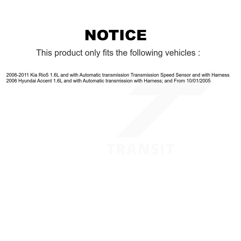 [N/A] Capteur de vitesse pour Hyundai Accent Kia Rio5 1.6L avec transmission automatique