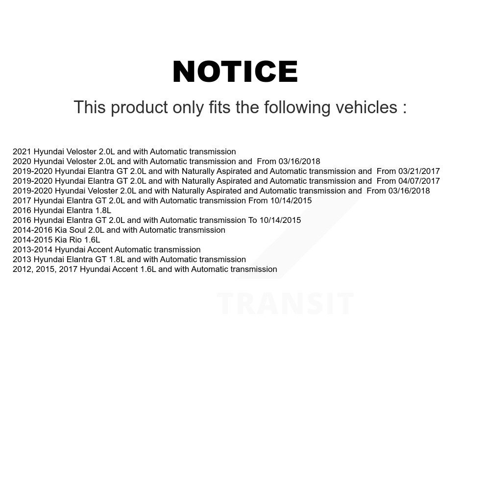 [N/A] Capteur de vitesse pour Hyundai Accent Kia Soul Elantra GT Rio Veloster SEN-2VSS0306